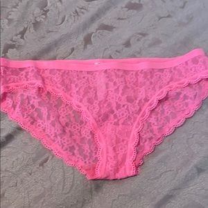 NWOT Victoria’s Secrets panties. Pink Large lace
